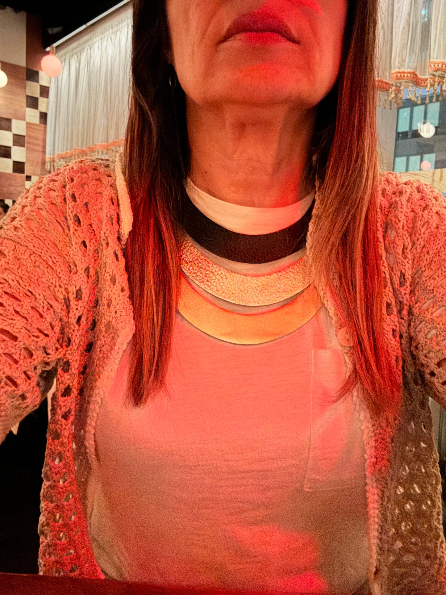 Leather necklace Strips