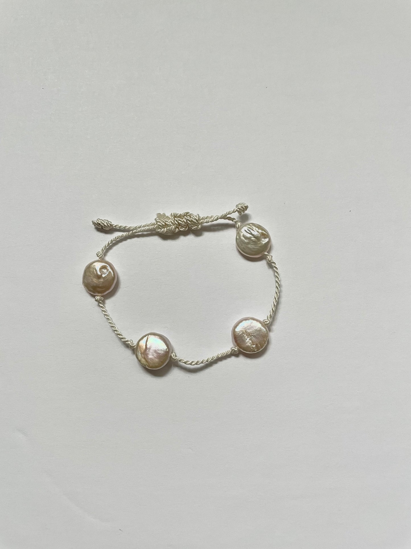 Bracelet  Freshwater Coin Pearl Cuatro