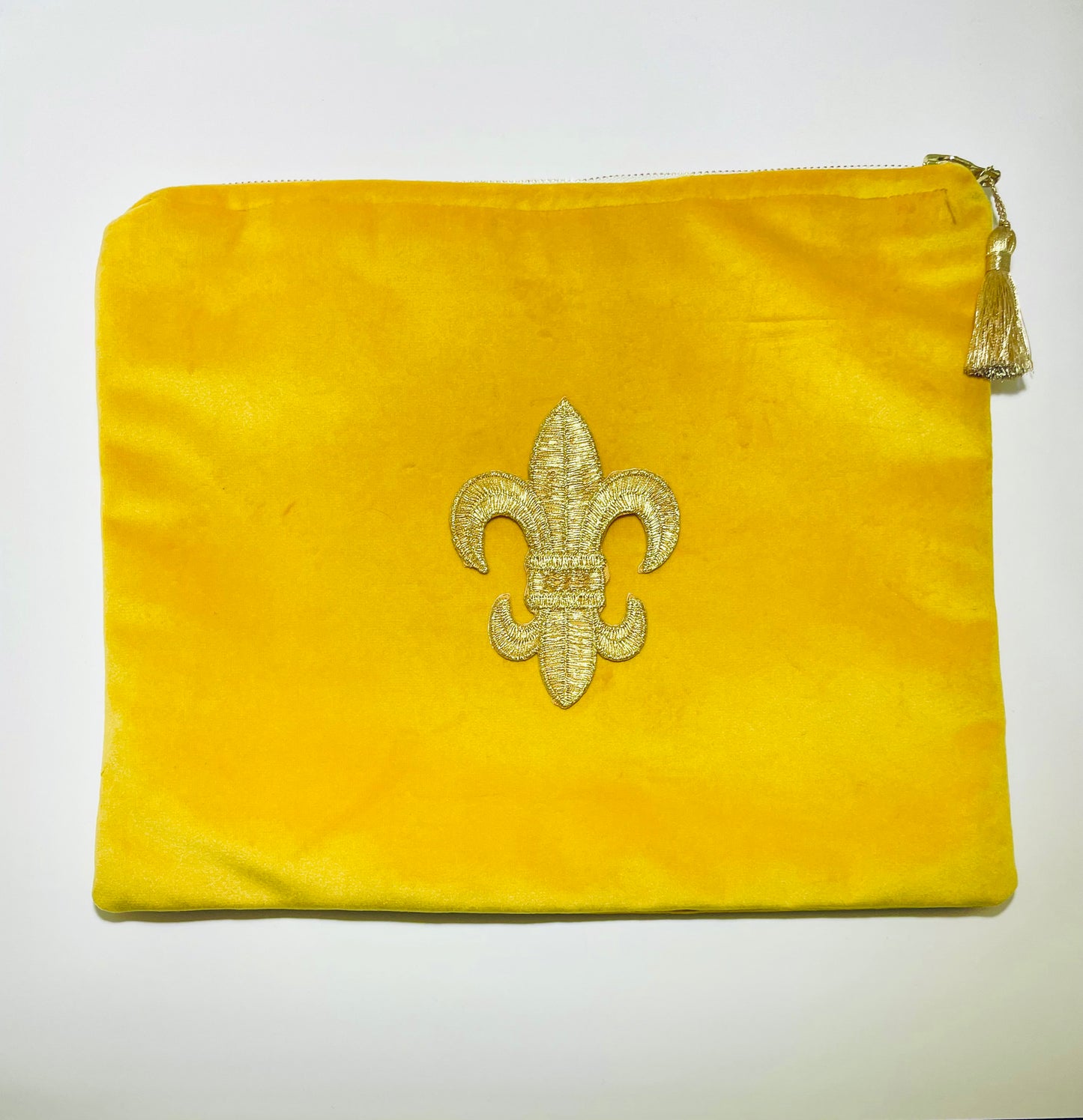 Velvet Pochette Gold with Patch