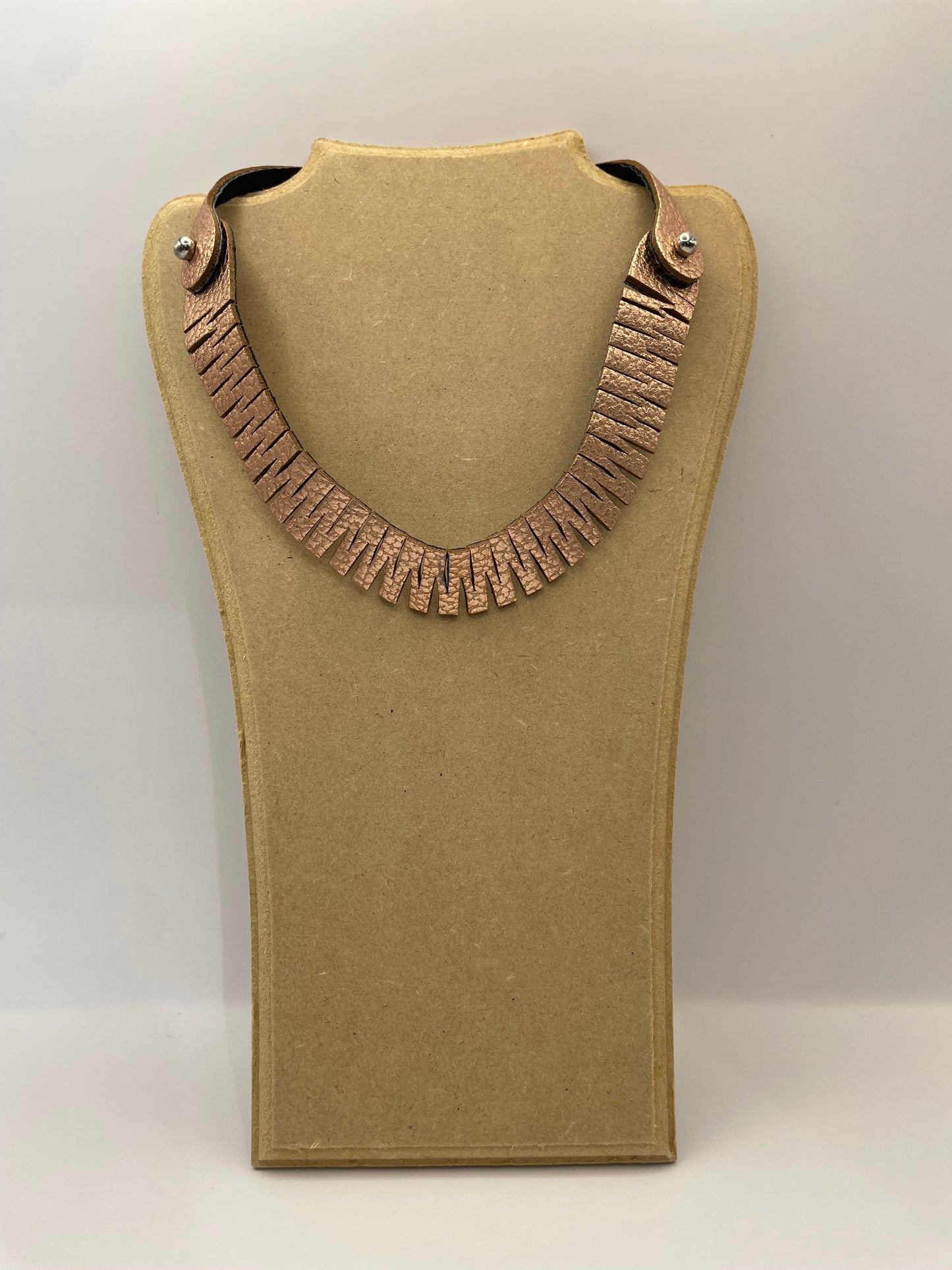 Leather necklace Zig Zag