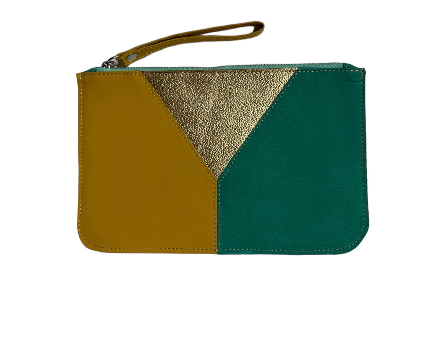 Leather envelope clutch