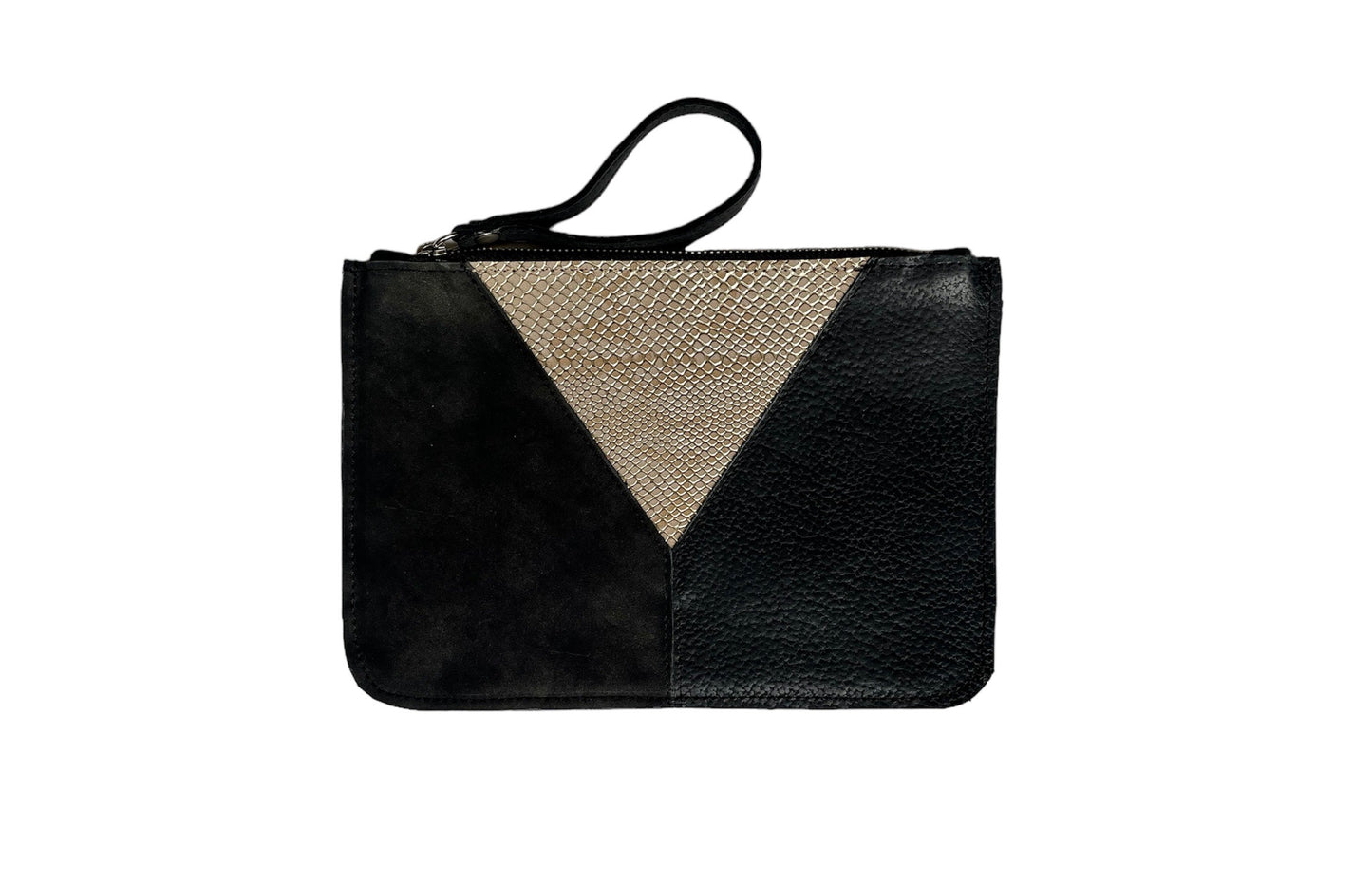 Leather envelope clutch