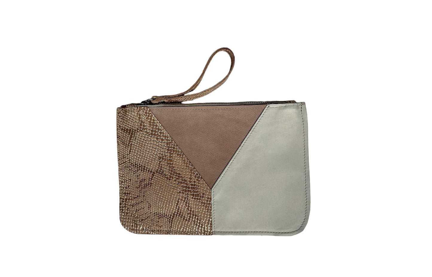 Leather envelope clutch