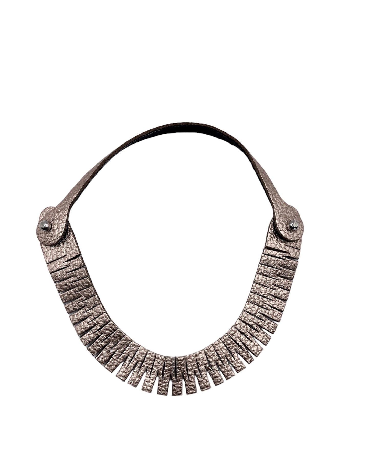 Leather necklace Zig Zag