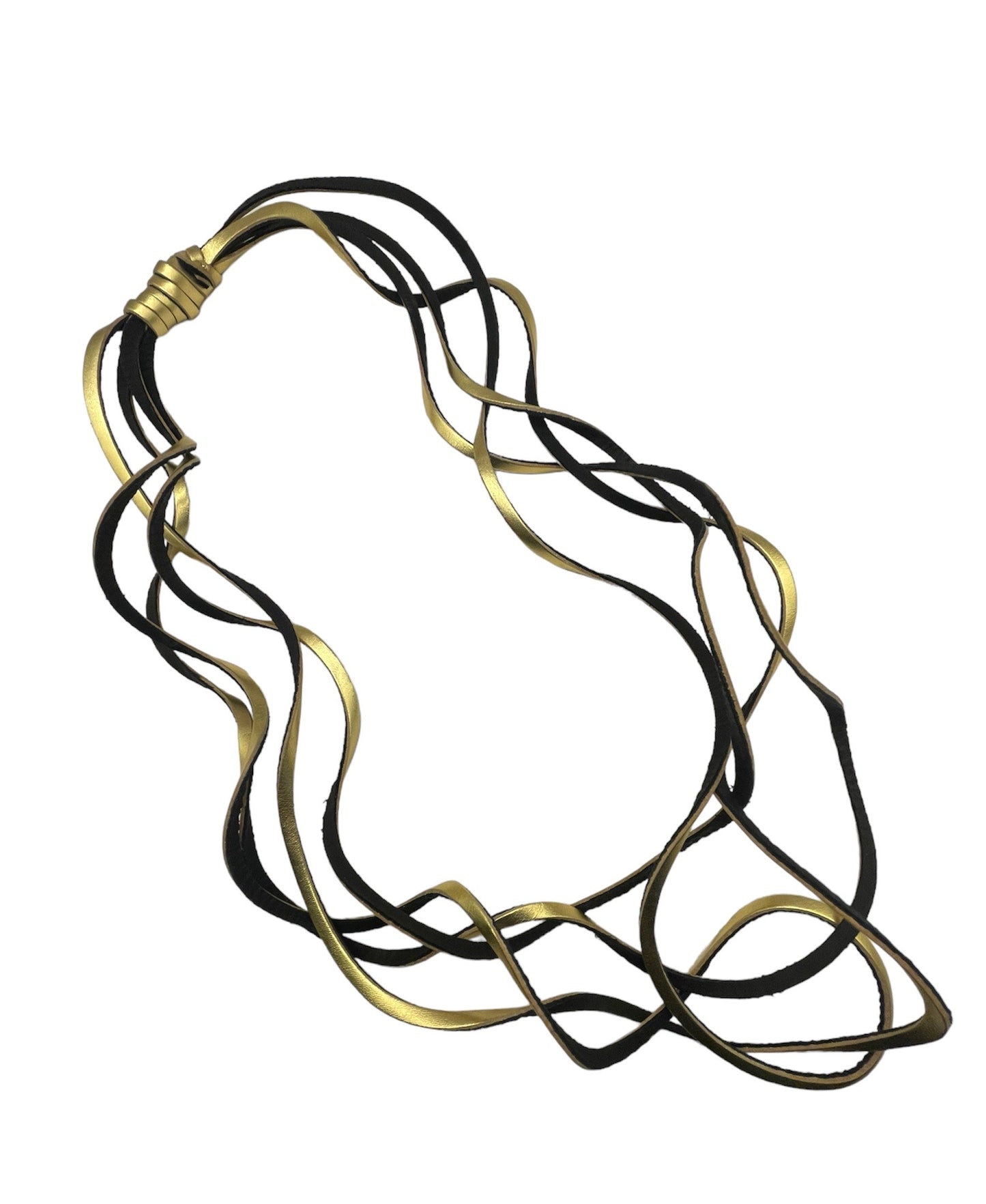 Leather necklace Waves